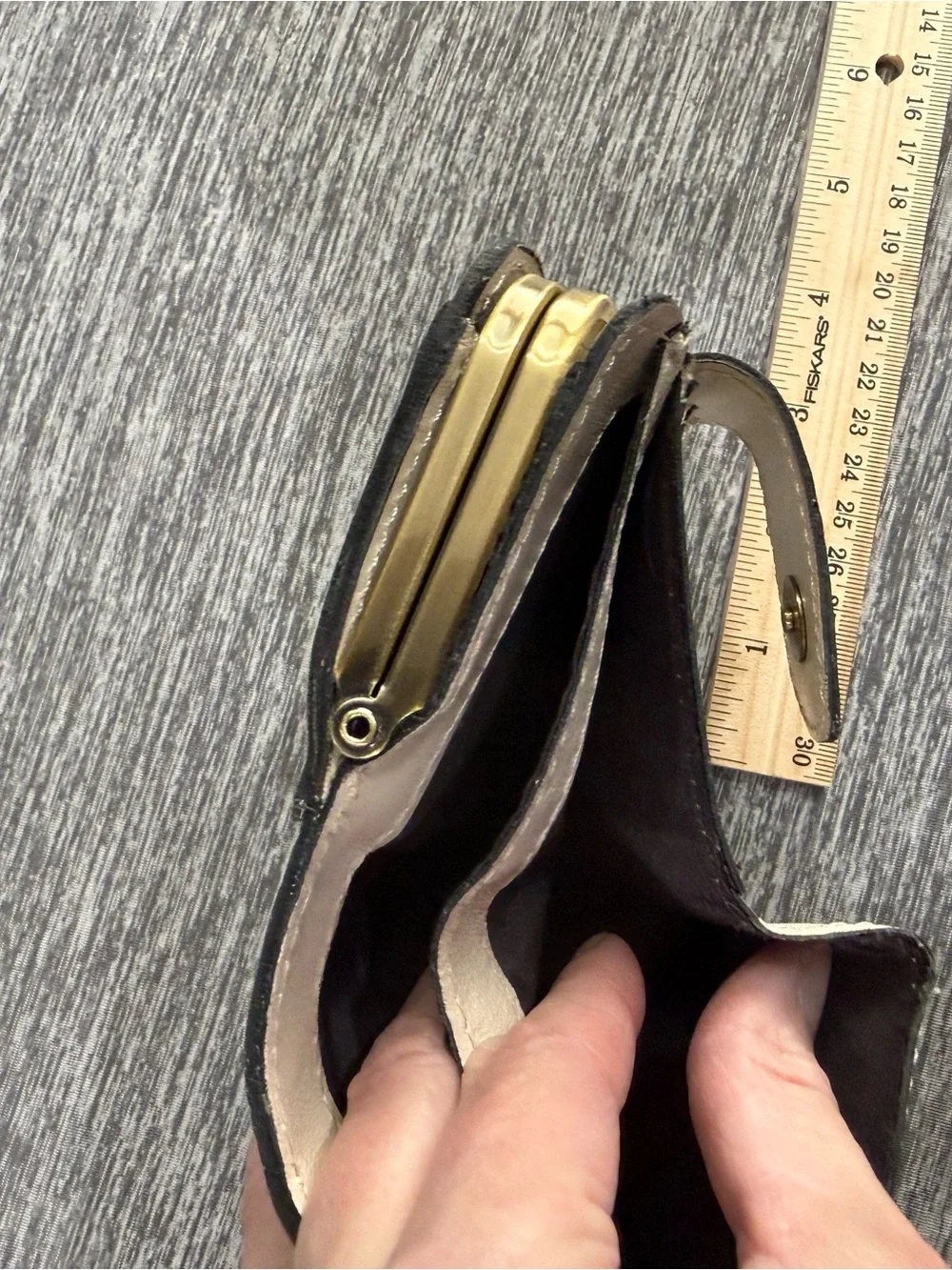 Patricia Nash Cream Leather Snap Wallet